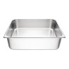 Bac gastronorme plein inox 18/05 - Ep. 7/10 - GN2/1 - Ht 200 mm