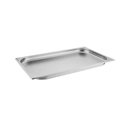 Bac gastronorme plein inox 18/05 - Ep. 7/10 - GN1/1 - Ht 20 mm