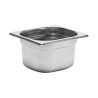 Bac gastronorme plein inox 18/05 - Ep. 7/10 - GN1/6 - Ht 100 mm