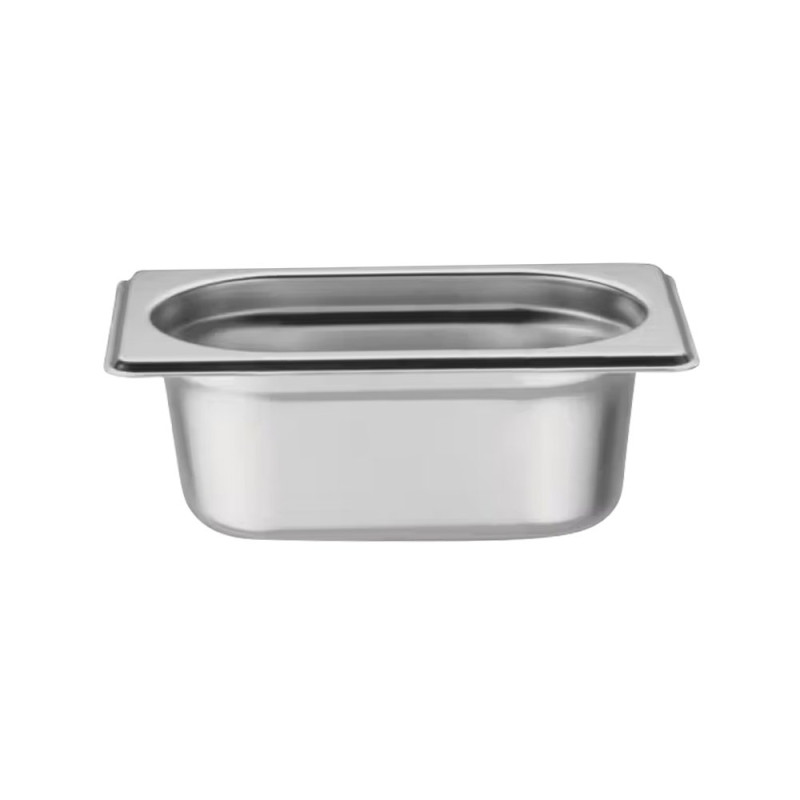 Bac gastronorme plein inox 18/05 - Ep. 7/10 - GN1/9 - Ht 65 mm