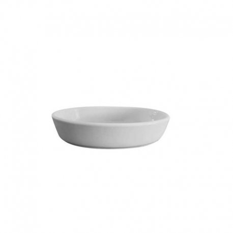 Plat individuel sabot oval - porcelaine culinaire - blanc - 19x15x5 cm