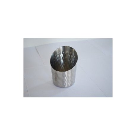Coupelle conique martelée inox - Ø7x10,5 cm