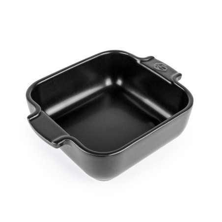 Plat individuel Appolia 66cl carré émail vitrifiée 13x13x4,5 cm col. noir satin