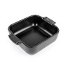 Plat individuel Appolia 66cl carré émail vitrifiée 13x13x4,5 cm col. noir satin