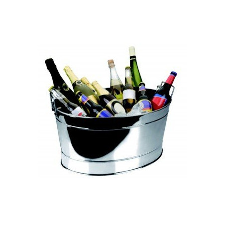 Bassine multi-bouteilles 27 L inox - 53x38x25 cm
