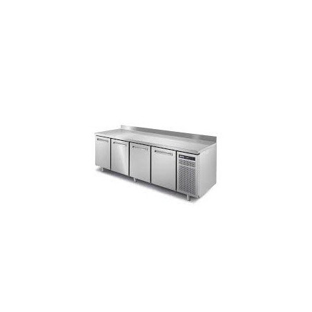 Table réfrigérée dessus inox avec dosseret - froid ventilé 0 à +10°C - PNRP9999A - 571L - 425W