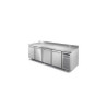 Table réfrigérée dessus inox avec dosseret - froid ventilé 0 à +10°C - PNRP9999A - 571L - 425W