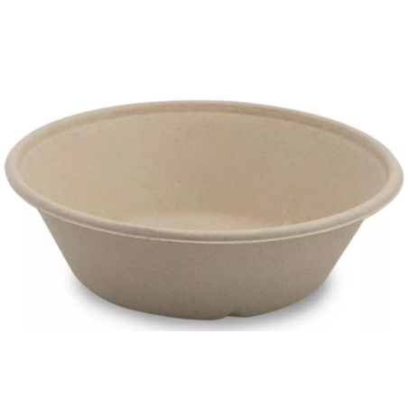Bol évasé Bagasse - 1000 ml - 19,4x19,4x6 cm