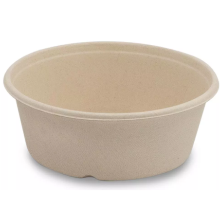 Bol droit Bagasse - 600 ml - 15,4x15,4x5,6 cm