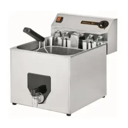 Friteuse à poser avec robinet 8L - cuve 10L - 13 kg/h - 3,5 kW - 220-240V mono - 265x475x375 mm