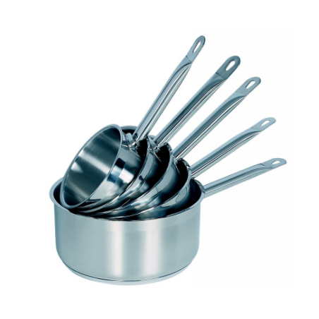 Lot de 5 casseroles inox -  Ø14,16,18,20,24 cm