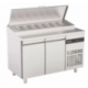 Table réfrigérée avec saladette 0 à +10°C - 270L - 2 portes - 449W - 1342x700x1019 mm