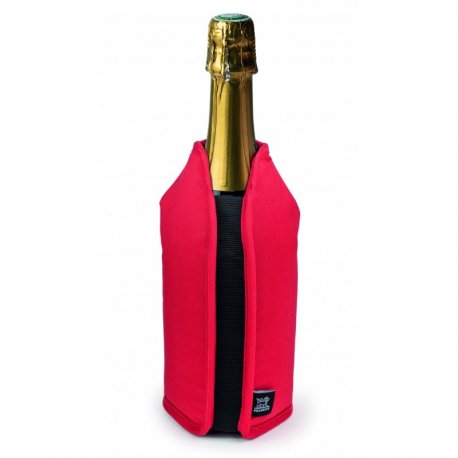 Rafraîchisseur extensible pour vin et champagne - rouge - Ø23 cm