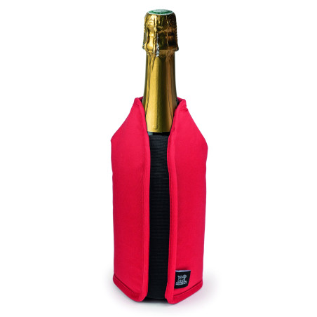 Rafraîchisseur extensible pour vin et champagne - rouge - Ø23 cm