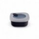 Boîte noire polypropylène avec couvercle - thermoplastique elastomere - carrée 0,45L - 12,6x12,6x5,5 cm