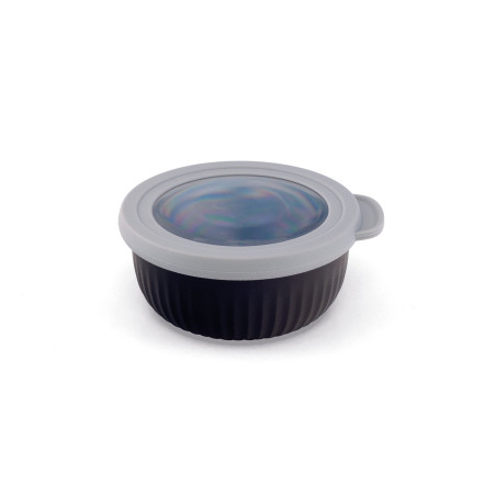 Boîte polypropylène avec couvercle - ronde 1,25L - Noir