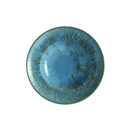 Assiette à pâtes Snell bleue - Ø27 cm - bassin Ø17 cm