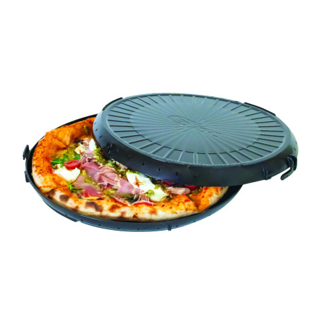 Conteneur à pizza gris/ bleu - 100% reyclable en polyéthylène