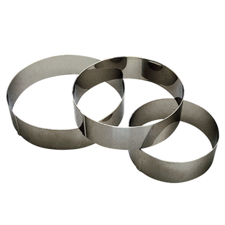 Cercle  à vacherin diam.24 cm inox lisse H60mm