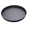 Tourtière cannelée 32cm fond fixe anti-adhésif H2,5cm