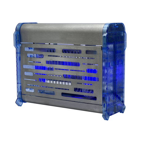 Désinsectiseur électrique LED - FX10 inox- bleu - 2xLED5WA E14