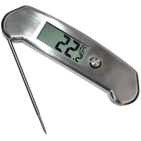 Thermomètre digital inox IP65 à sonde repliable - 180° - gamme -50 à 300°C