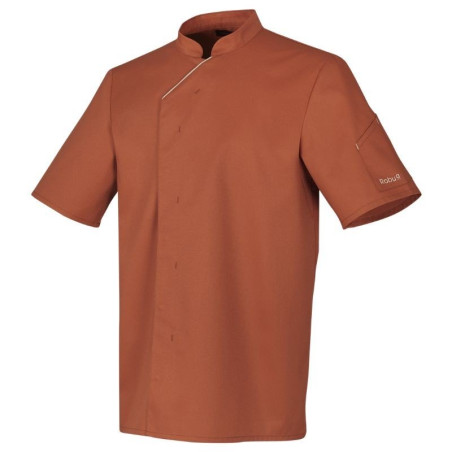 Veste de cuisine mixte Harti - manches courtes - terracotta