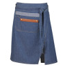Tablier de cuisine mixte Haley denim delavé - cuir cognac - TU