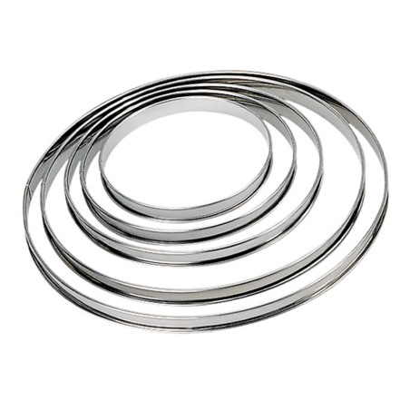 Cercle  à tarte diam.32 cm inox 18/10 bords roulés H27mm