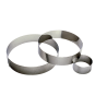 Cercle  à mousse diam.16 cm inox 18/10 H45mm rond et lisse