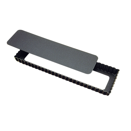 Moule à tarte cannelée fond mobile 35x11x2,5 cm