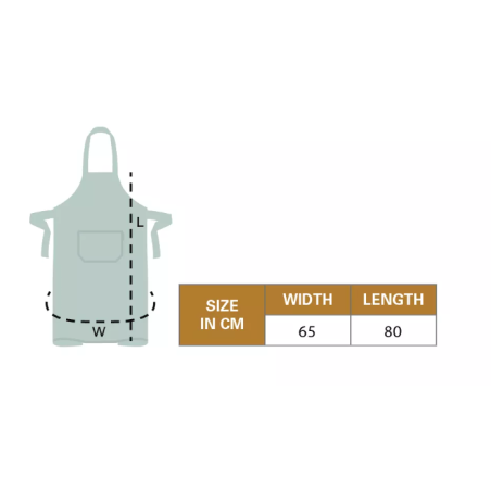 Tablier Valet cuir bourbon doré - L80 cm