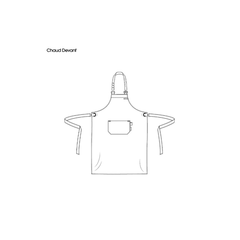 Tablier Valet cuir bourbon doré - L80 cm