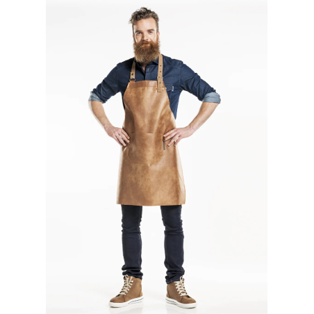 Tablier Valet cuir bourbon doré - L80 cm