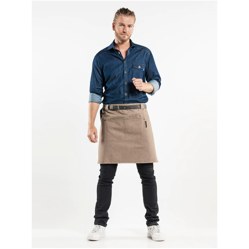 Tablier chef Forene denim beige - L50 cm