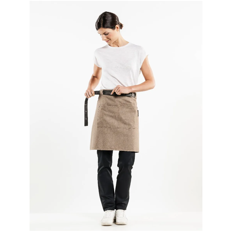 Tablier chef Forene denim beige - L50 cm