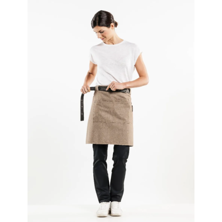 Tablier chef Forene denim beige - L50 cm