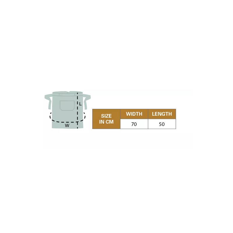 Tablier chef Forene denim beige - L50 cm