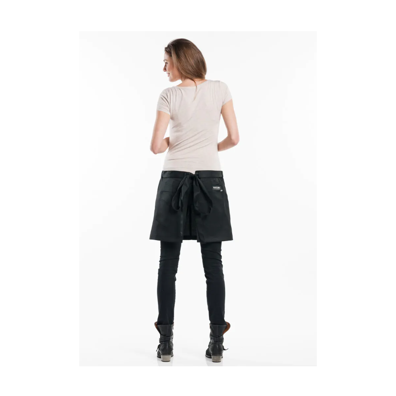 Tablier chef Cavy noir imperméable - L40 cm