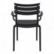 Fauteuil Paris extérieur empilable en polypropylène - Noir
