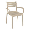 Fauteuil Paris extérieur empilable en polypropylène - Taupe