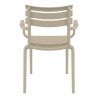 Fauteuil Paris extérieur empilable en polypropylène - Taupe