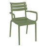 Fauteuil Paris extérieur empilable en polypropylène - Vert Olive