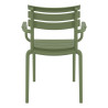 Fauteuil Paris extérieur empilable en polypropylène - Vert Olive
