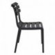 Chaise Helen en polypropylène empilable col. Noir