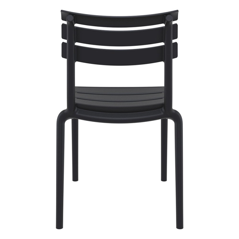 Chaise Helen en polypropylène empilable col. Noir
