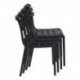 Chaise Helen en polypropylène empilable col. Noir