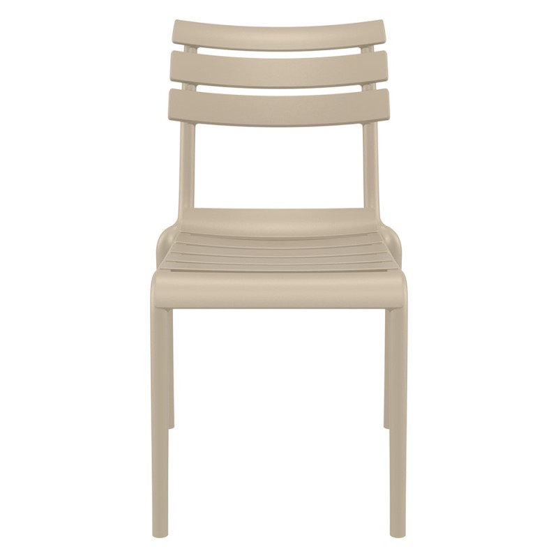 Chaise Helen en polypropylène empilable col. Taupe
