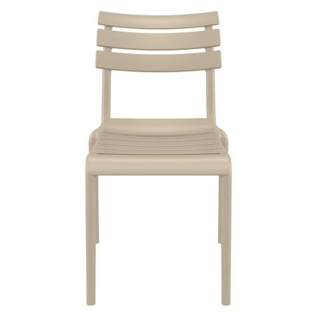 Chaise Helen en polypropylène empilable col. Taupe