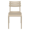 Chaise Helen en polypropylène empilable col. Taupe